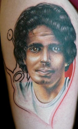 Cole Dawson Leg Tatoo